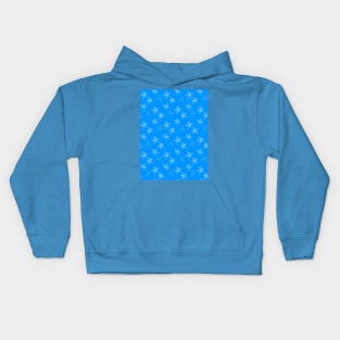 WHITE Snowflakes Pattern Kids Hoodie